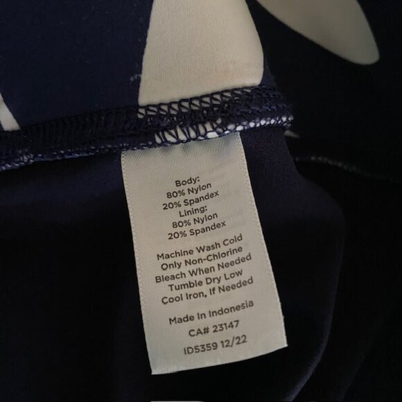 Talbots Navy and White Interlock Tiered Skort XSmall - Picture 2 of 5